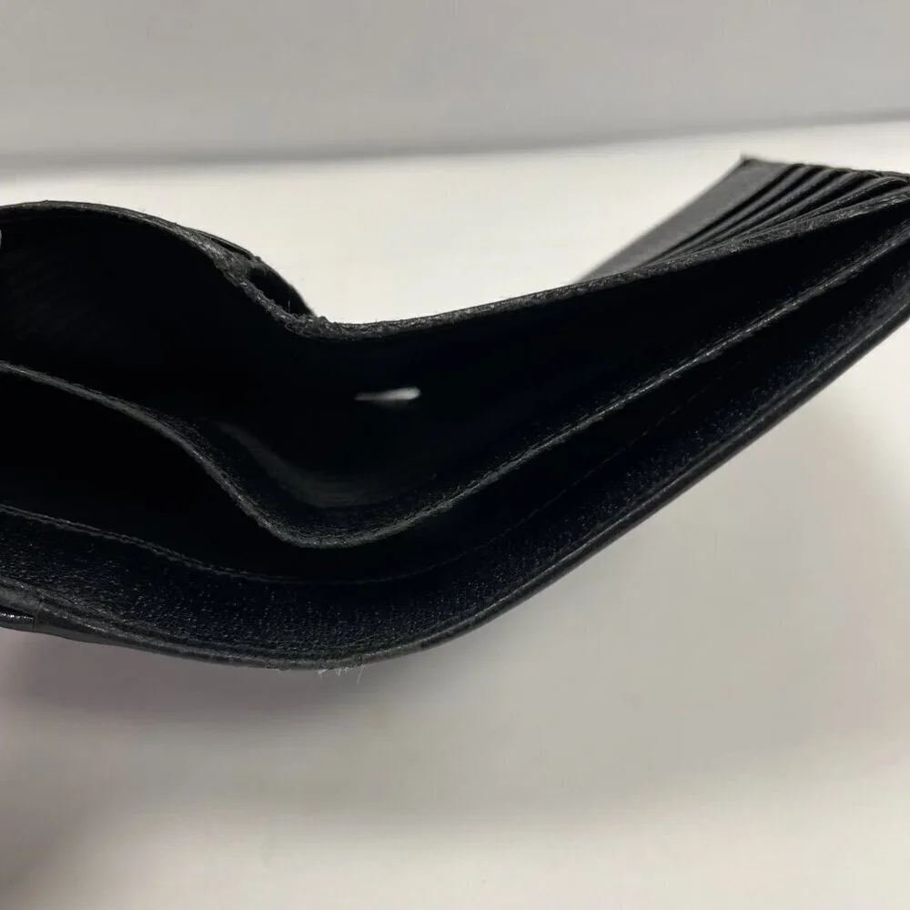 Gucci Eclipse Insignia Black Leather Compact Wallet - Preowned - Picture 3 of 14